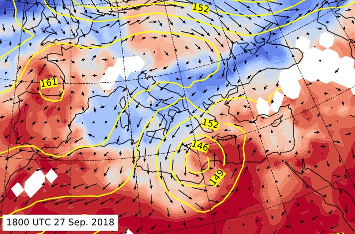 Medicane Zorbas equivalent potential temperature, source: Portmann et al, EGU, 2019